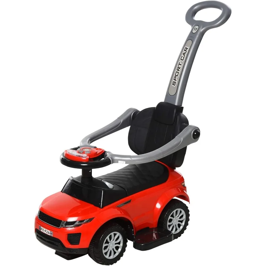 2 في 1 دفع سيارات للأطفال الصغار طفل ركوب على دفع عربة سيارة انزلاق سيارة مع القرن الموسيقى الخفيفة وظيفة شريط آمن ركوب على لعبة fo