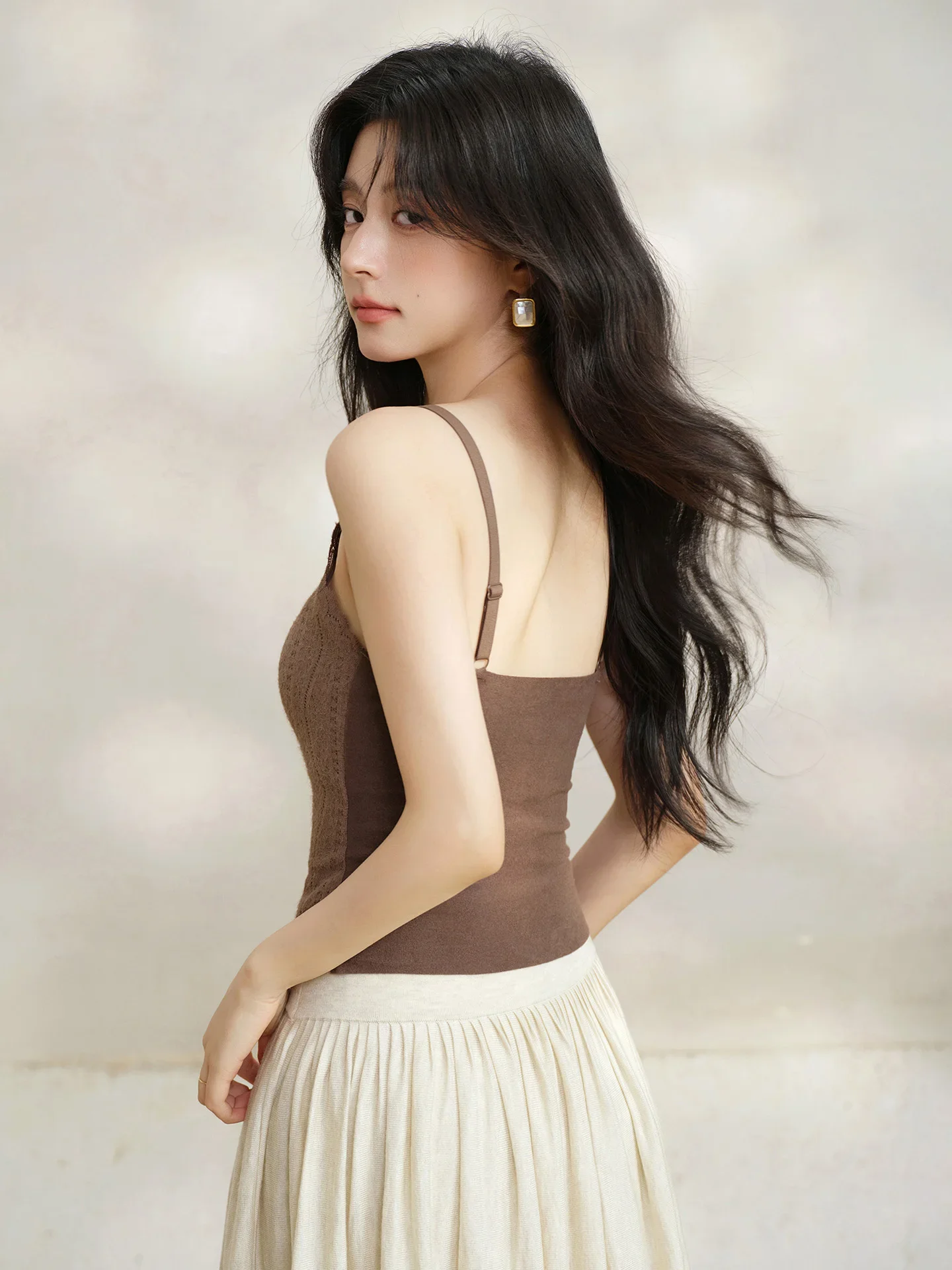 قميص قصير من الصوف الدانتيل الدافئ للنساء سترة علوية مبطنة ناعمة قابلة للتمدد ملابس داخلية ضيقة سترة خلفية أنيقة لملابس يومية مريحة #5