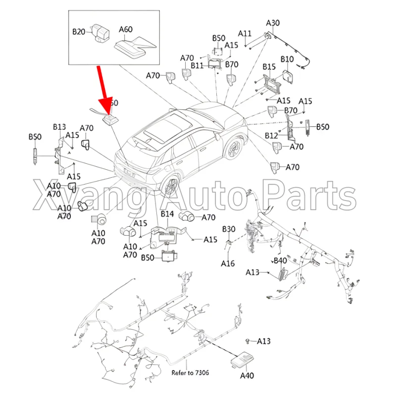 Rear View Camera  For BAIC X55  2022- A00112417