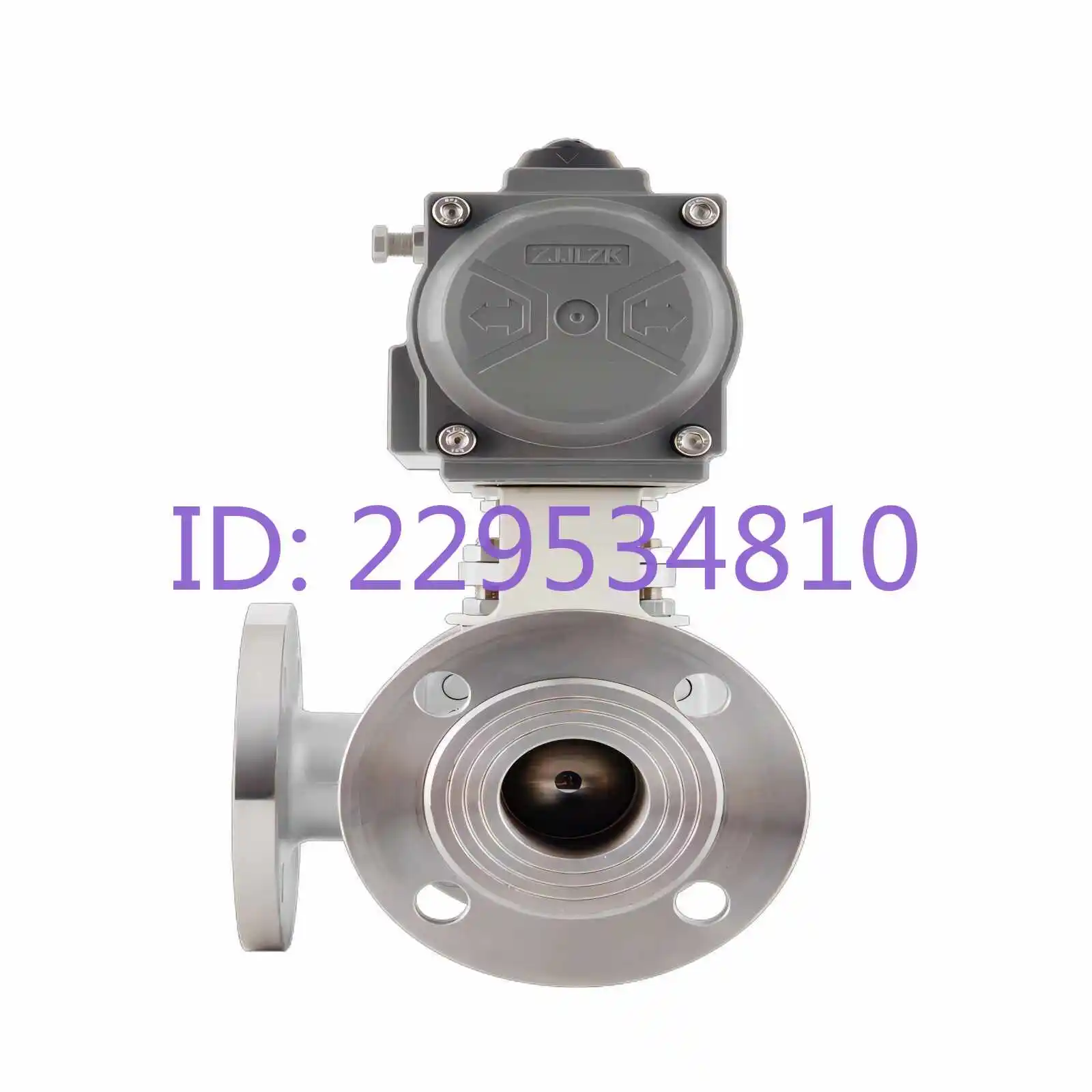 Pneumatic three-way flanged ball valve Q644/5F-16P stainless steel, three-way valve T-type reversing, shut-off valve
