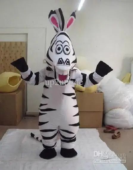 Nieuwe Volwassen Karakter Halloween Grote Zebra Mascotte Kostuum Halloween Kerst Jurk Full Body Props Outfit Mascotte Kostuum