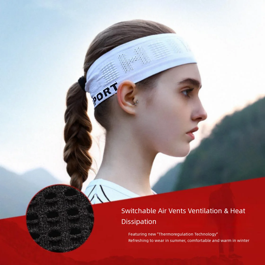 Cooling Stretchy Visor Unisex Sweatband for Men and Women No Slip Band Lightweight Performance Running Sun Protection Visor