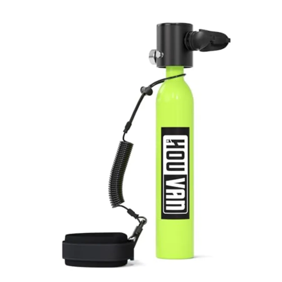 

Recreational snorkeling shallow diving mini scuba tank with snorkel mask, aluminum alloy, black, 0.5L inflatable pony bottle ba