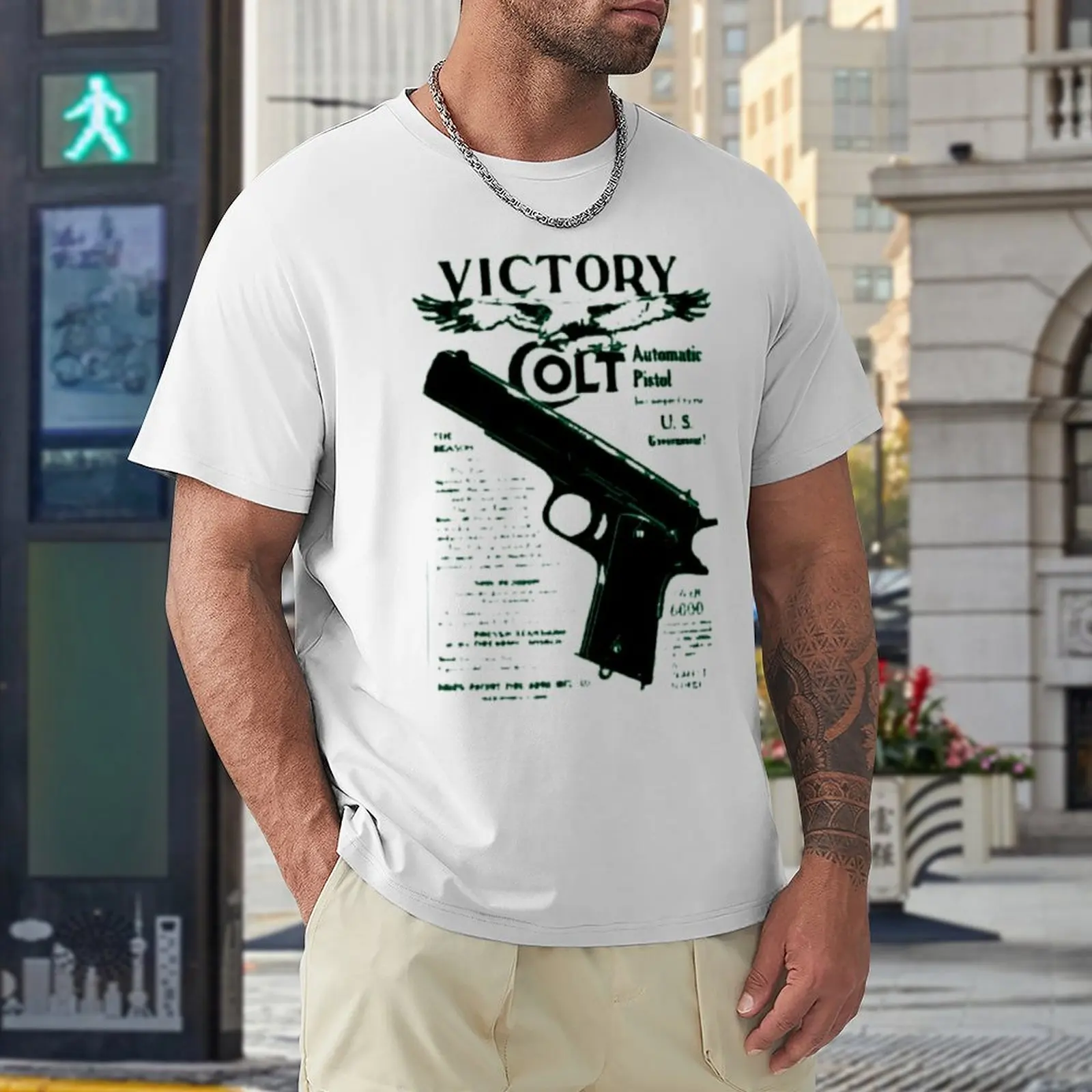 Battlefield Model 1911 Pistol 1911 Semi Automatic Pistol T Top Tee Vintage T-shirt Fresh Campaign  Sarcastic Leisure Eur Size