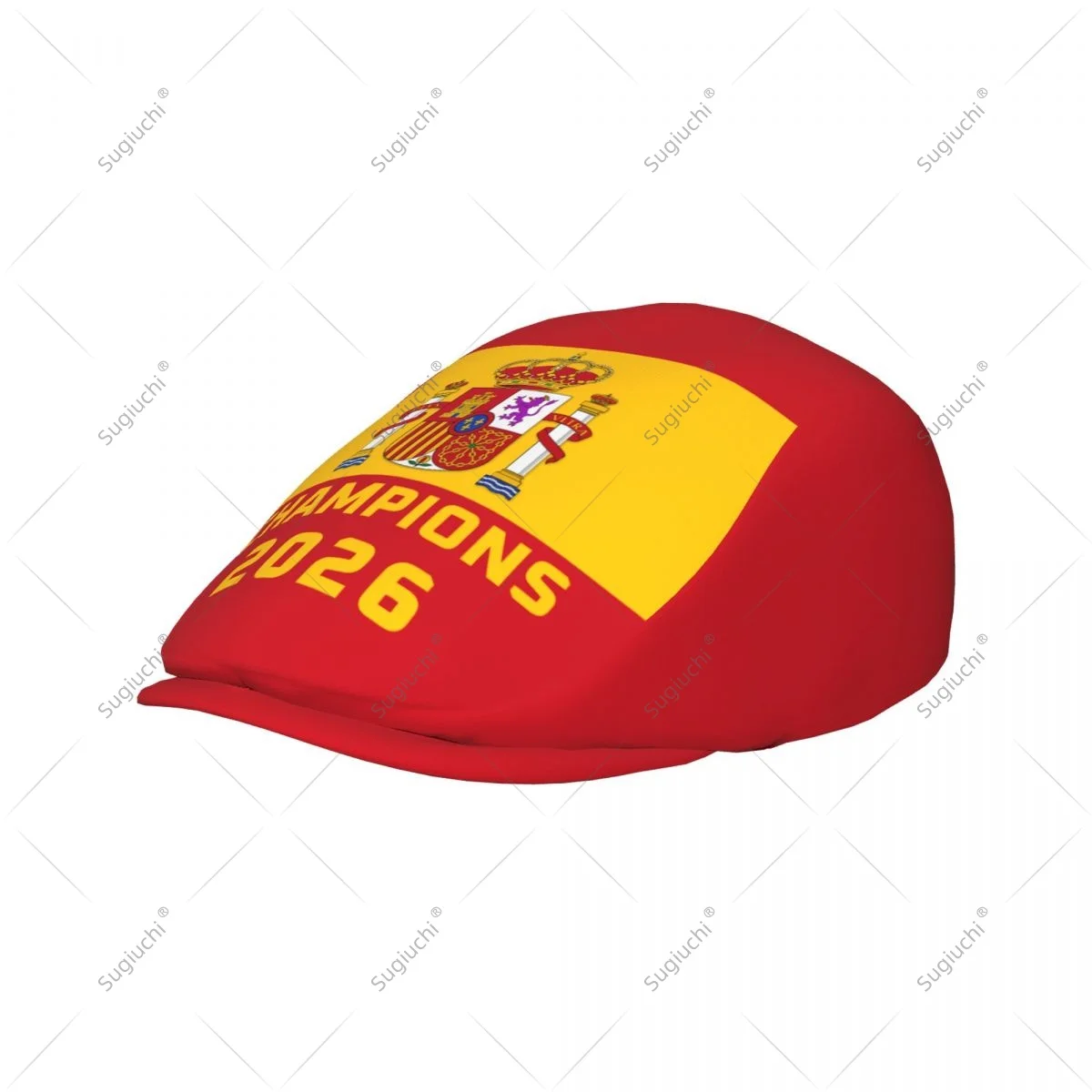 Forward cap ESPANA Spain 2 Star 2026 Champions Men Women Flat Newsboy Driving Hat Cap Short Brim for Driving Daily visors hat