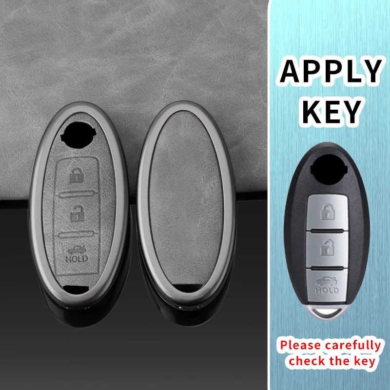 Car Key Case Leather,For NISSAN Maxima Altima Versa Sentra Sunny Sylphy Teana Qashqai X-Trail Juke Remote Control Cover
