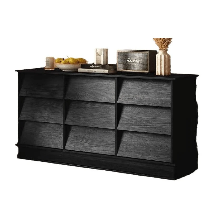 

Retro chest of drawers, nine-bucket household living room storage solid wood storage, medieval wall drawers, dining side