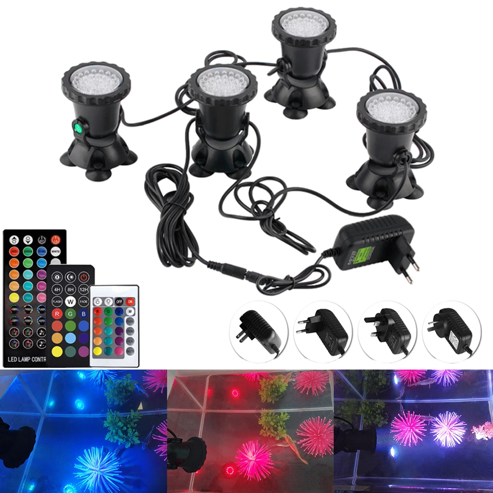 IP68 Waterproof Spot Lights LED RGB DC 12V Bluetooth APP Remote Control Night Lamp Underwater Light Pond Swimming Pool Fountains