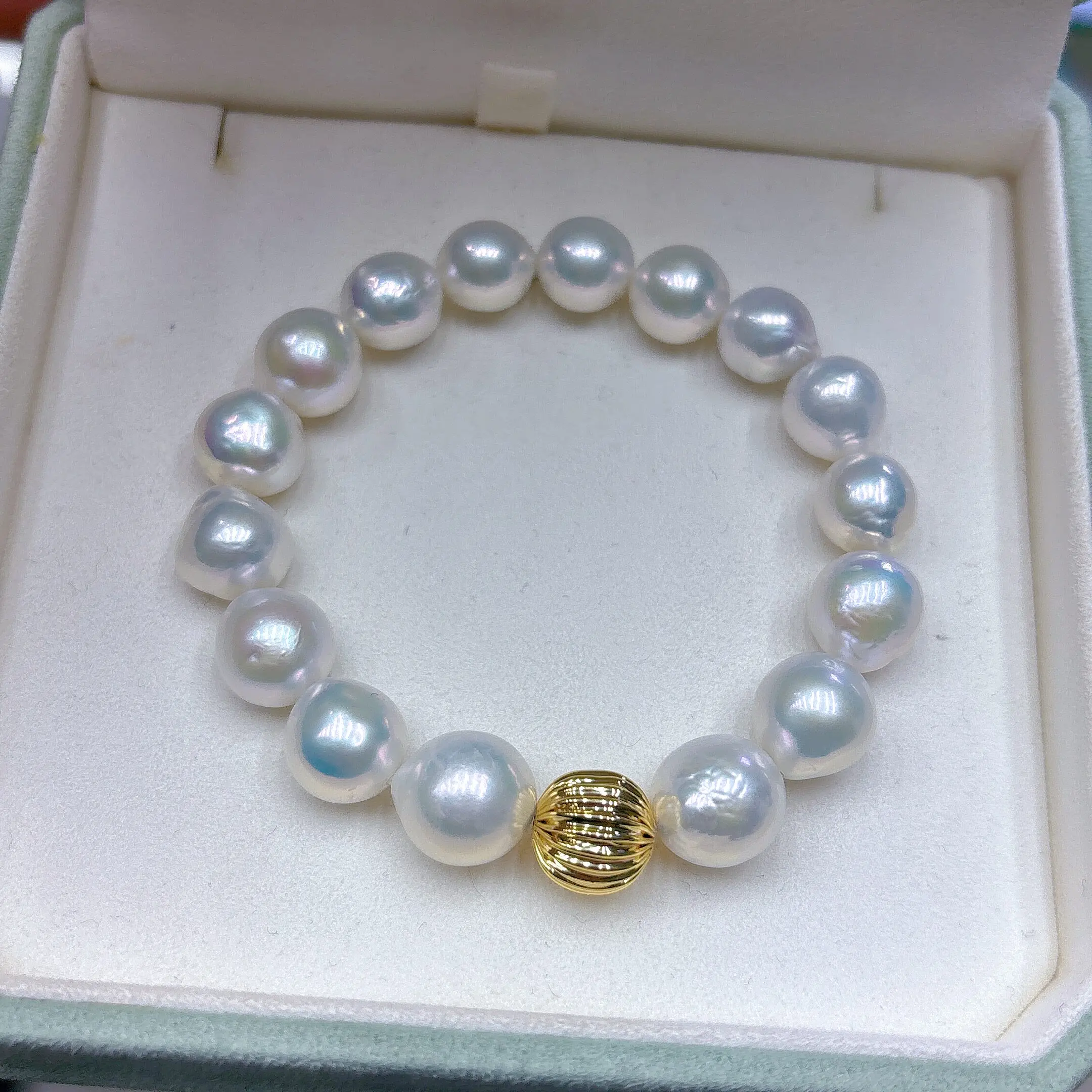 

Welfare/Bracelet Baroque Pearl AAA11-12mm Natural Pearl Closed Elastic Bracelet 17cm