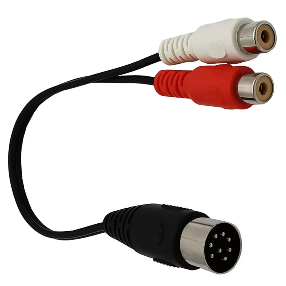 Kabel Din 8-pinowy na 2RCA 8-pinowy wtyk męski Din na żeński adapter audio 2-RCA do sprzętu audio do instrumentów muzycznych 0,3M-1,5M