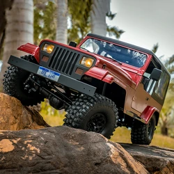 New FMS 1/10 Mashigan RC Car Rock Crawler RS Red 4WD Climbing Scale Retro Vehicle Adult Kids Christmas New Year Gift Adventurer