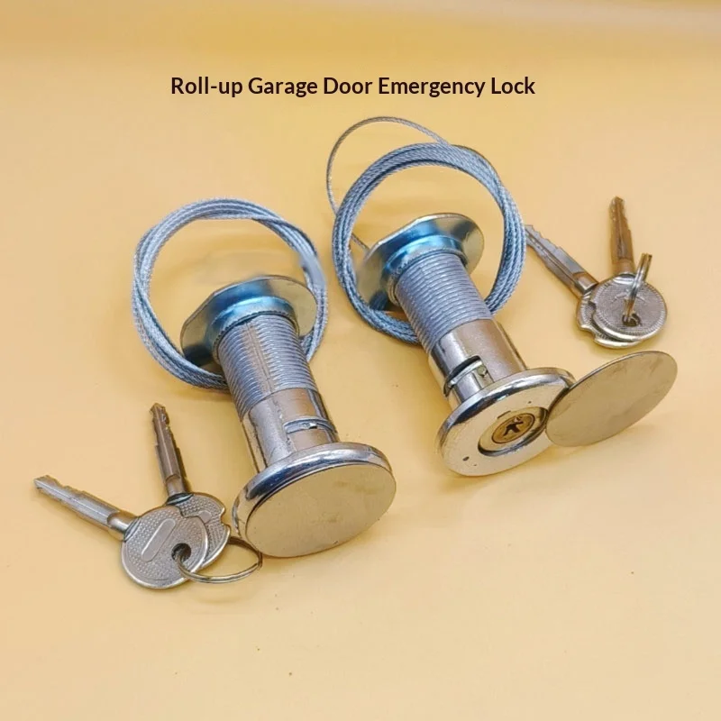 2PCS Flip Over Garage Door Emergency Lock Manual Door Core Pulling Rope Lock Automatic Door Large Copper Core Emergency Lock