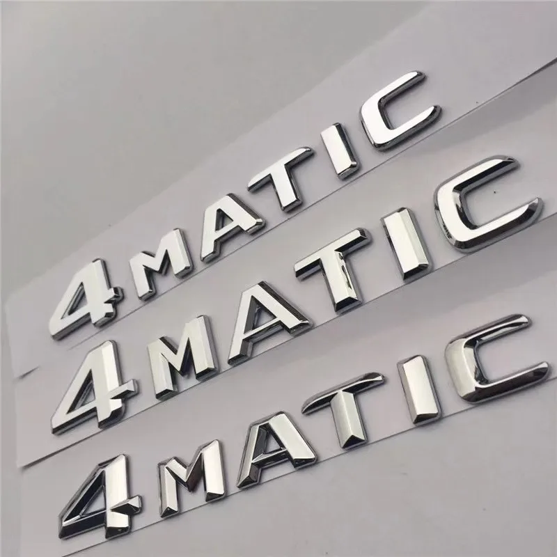 For Mercedes Benz A B C E G S ML SL CL GLA CLA Class AMG 4MATIC 4 MATIC Trunk Chrome Matte Black Letters Emblem Badge sticker