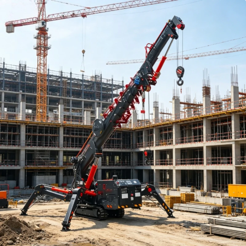 Customized Spider Crane Remote Control-4T Capacity Diesel Powered 13m Lifting Height Fully Hydraulic System