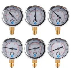 Compound Pressure Vacuum Gauge Glycerine Filled -1/10Bar & -30*Hg 1/4 BSP Bottom Dropship