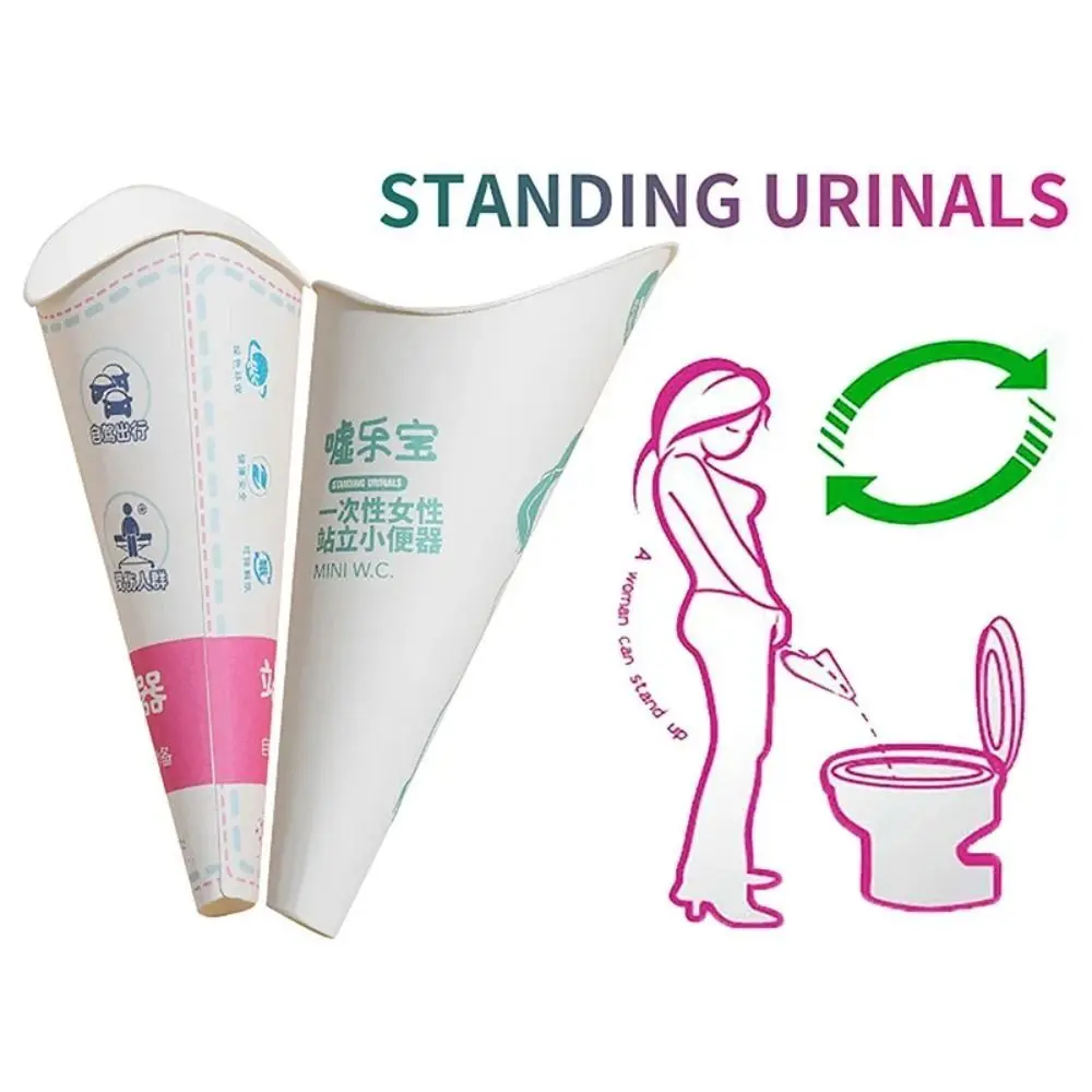 

12pcs Waterproof Disposable Paper Urinal Leak-Proof Paper Standing Pee Cup Portable Universal Standing Urinary Funnel Camping