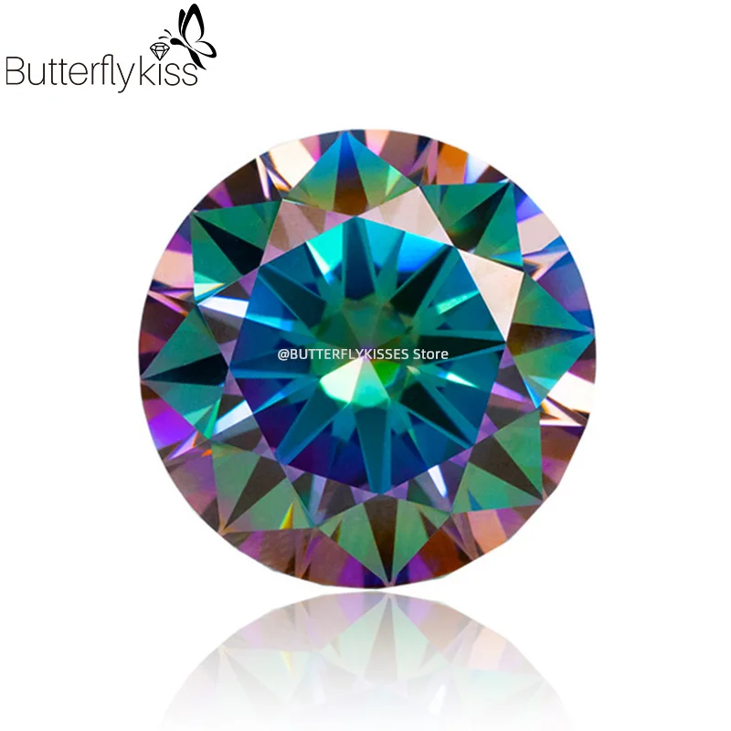 Butterflykiss Colored Loose Moissanite Stones 4-20 Carats Royalblue Red Shining Fine Jewelry Round Lab Grown Diamonds With GRA