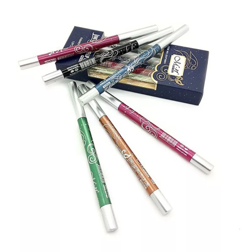 12 pcs Eyeshadow Long Eyeshadow Waterproof Eye Shadow Pen Eyeliner Pen Texture Waterproof Women Set