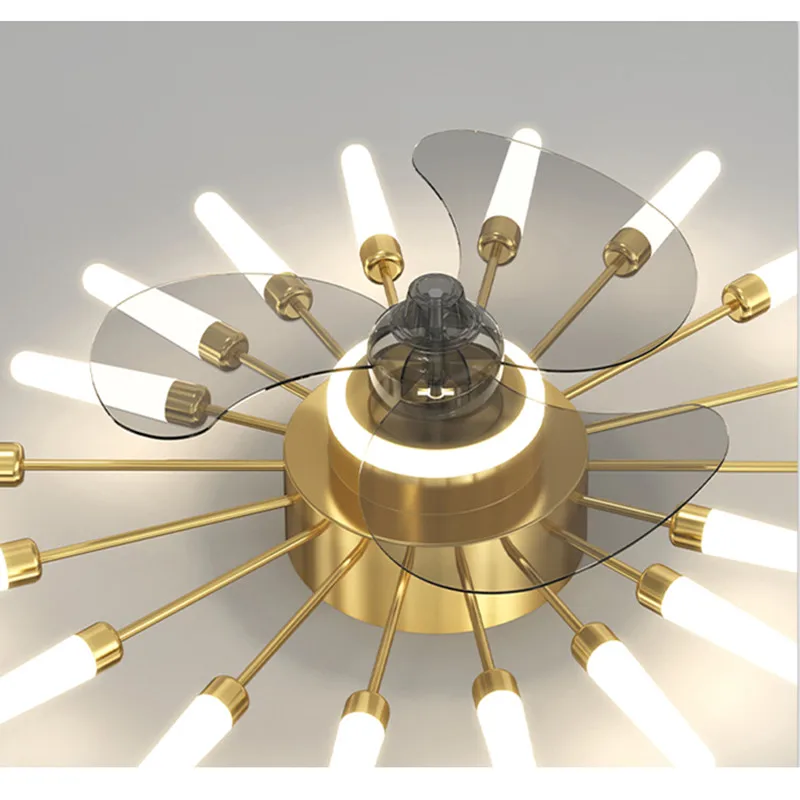 Ceiling Fan Lamps 2025 Modern Chandelier For Living Room Bedroom Home Decor Dimming Ceiling Fan