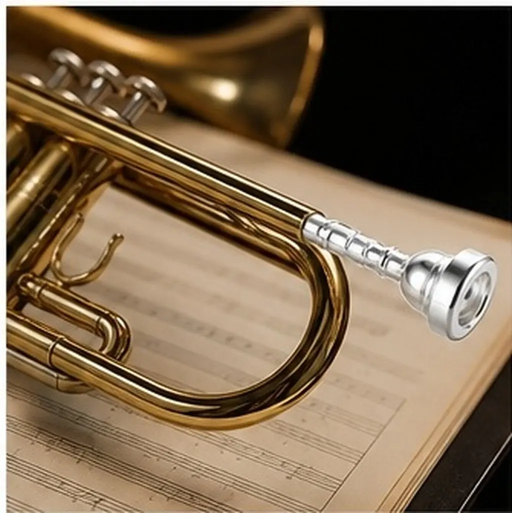 7C Silver Plated Trumpet Mouthpiece High-Quality Brass Alloy Excellent Craftsmanship Comfort Fit Loud Resonant Sound Trumpet