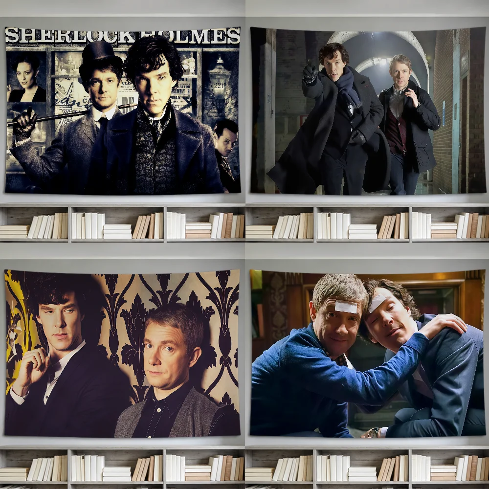 TV Johnlock Cp S-Sherlock H-Holmes Flag For Room Dorm Party Hogar Bedside Living Room Wall Hanging Garden Decor Banner Gift