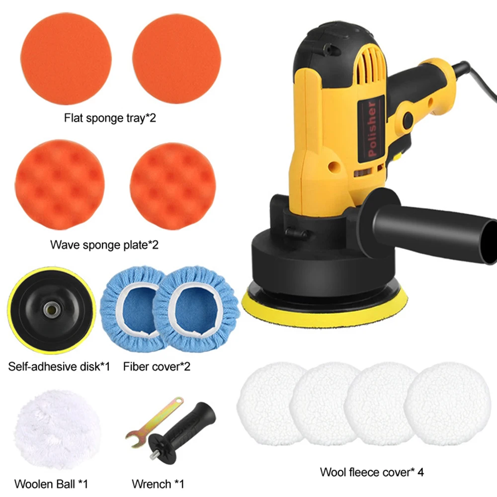 

Stepless Speed Adjustable Car Polisher - 1200W High Efficiency Waxing Machine with 6 Variable Speeds for Auto Detailing & Boat