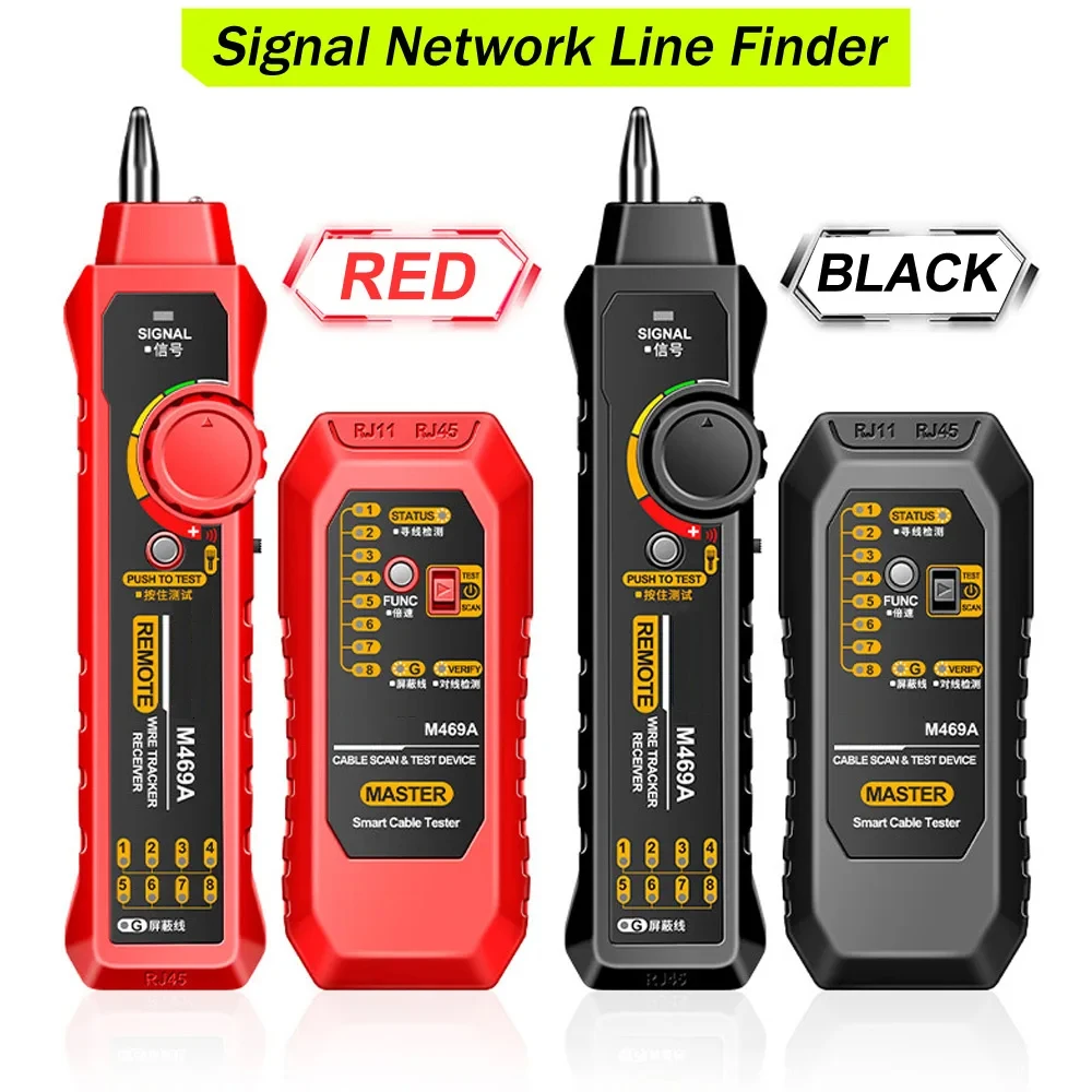M469A Netzwerkkabel-Tracker, Signalleitung, Finder, RJ45, RJ11, Netzwerkanalysator-Tool zur Erkennung von Telefonleitungsdrähten
