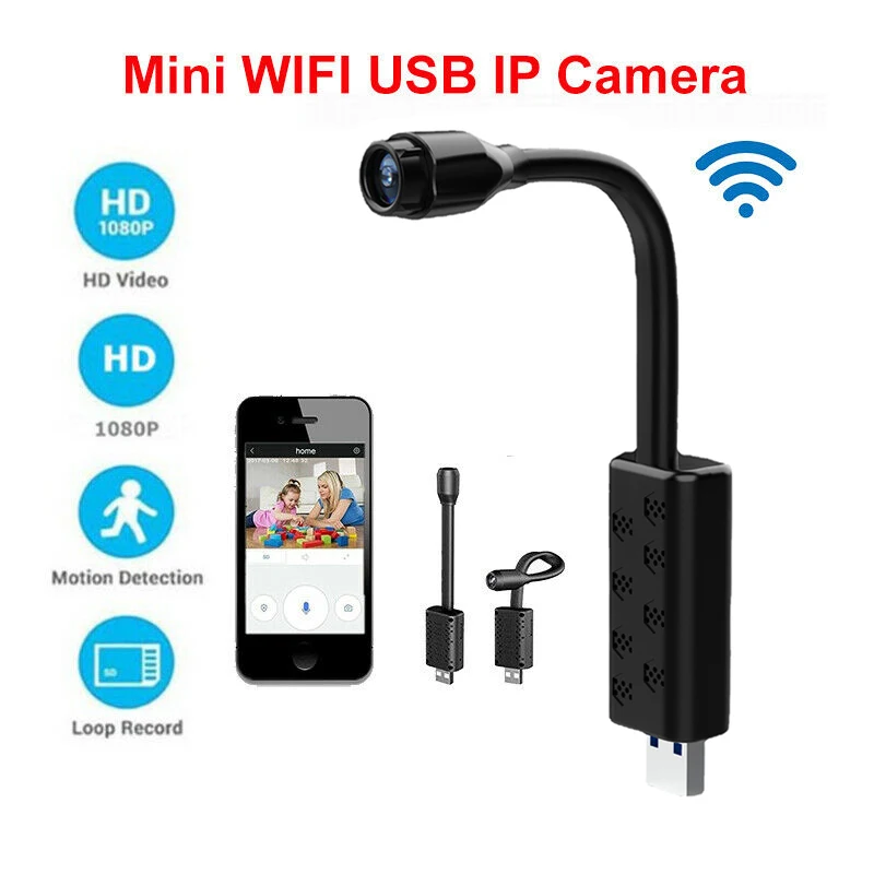 

1080P WiFi IP Mini Camera Wireless Micro Webcam Night Vision Cam Remote View Video Audio Recorder Human Detection Secret Camera