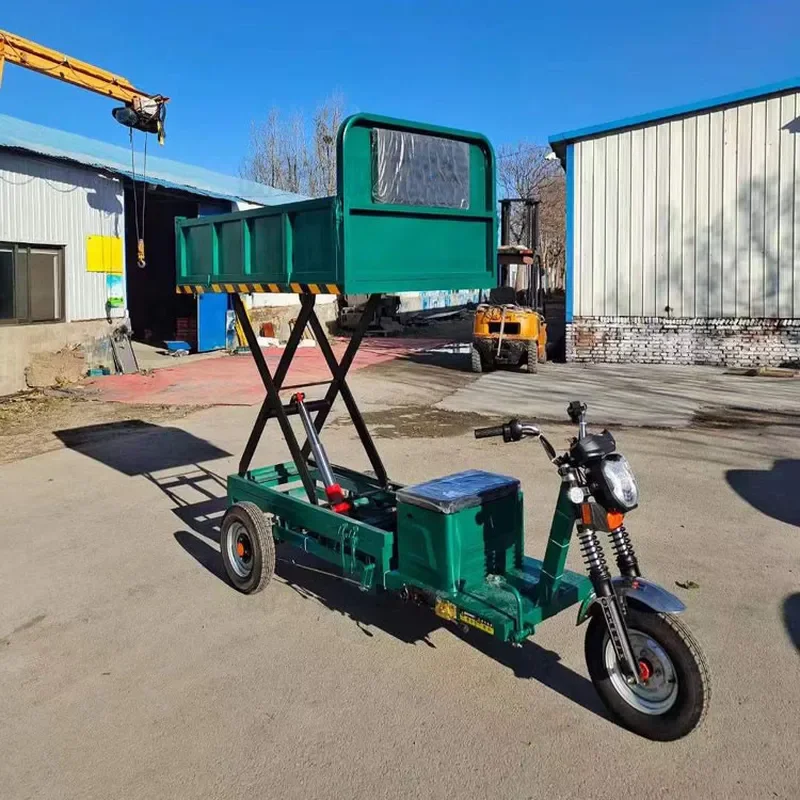 Customized Hydraulic Lift Electric Flatbed Truck Push Pull Cargo Trailer Four Wheel Storage Vehicle Reverse Function Heavy