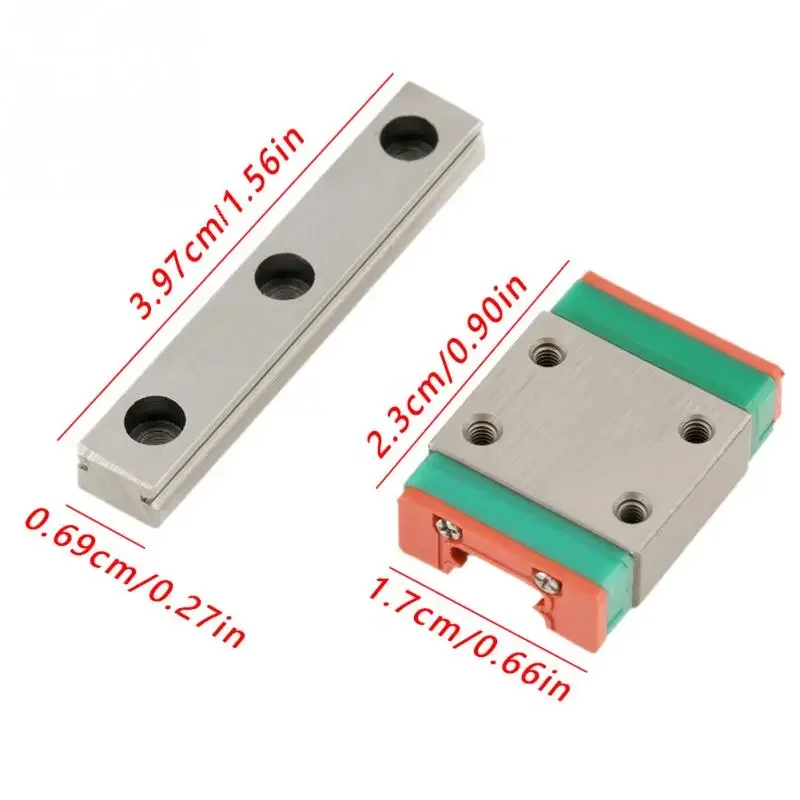 Linear Guide 40mm/55mm/70mm LWL7B Miniature Linear Rail Guide 7mm Width + Slide Block Tools LWL7B Block linear rail guide block