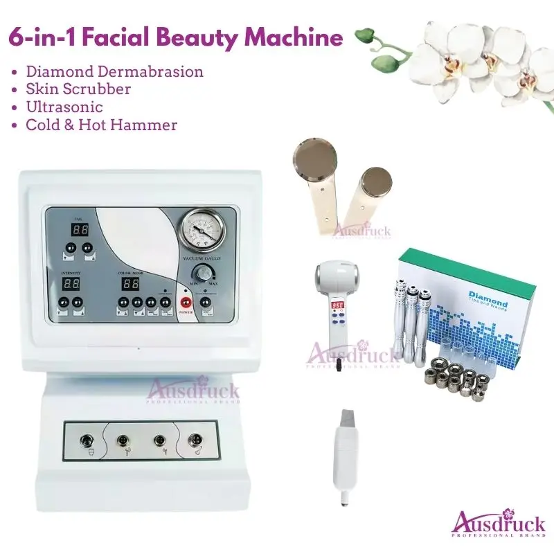 Professional Facial Toning Device 4 Modes Ultrasonic Skin Scrubber Hot Cold Therapy Lifting Massager Deep Clean Anti Aging Tool