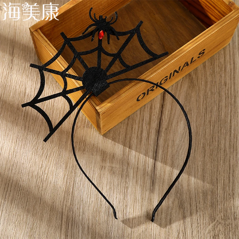 Haimeikang Women's Fashion Halloween Headband Devil Horn Hair Hoop Spider  Topper Cosplay Masquerade Party Headwear