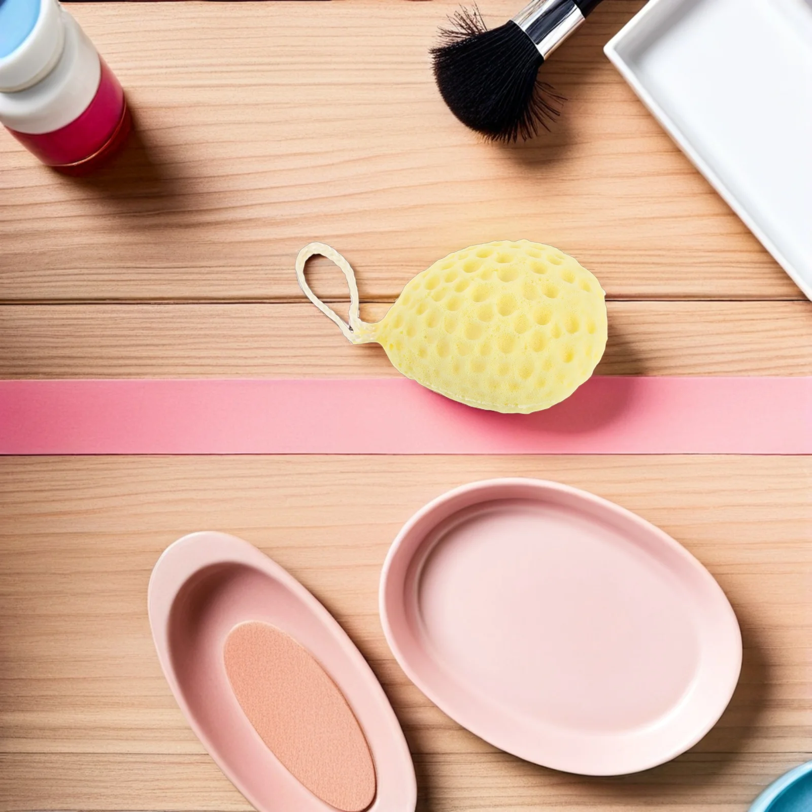 

Honeycomb Bath Sponge Soft Exfoliating Body Scrubber Reusable Shower Pouf Mesh Ball For Adults Kids - Bath Sponges For