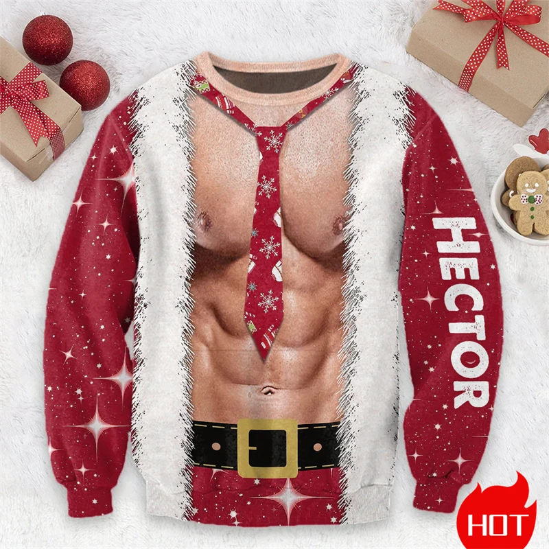 

Custom Photo Face Sweatshirts For Men Women Funny Diy Mens Christmas Sweater Hoodie Clothes 3D Full Print Unisex Xmas Gifts New