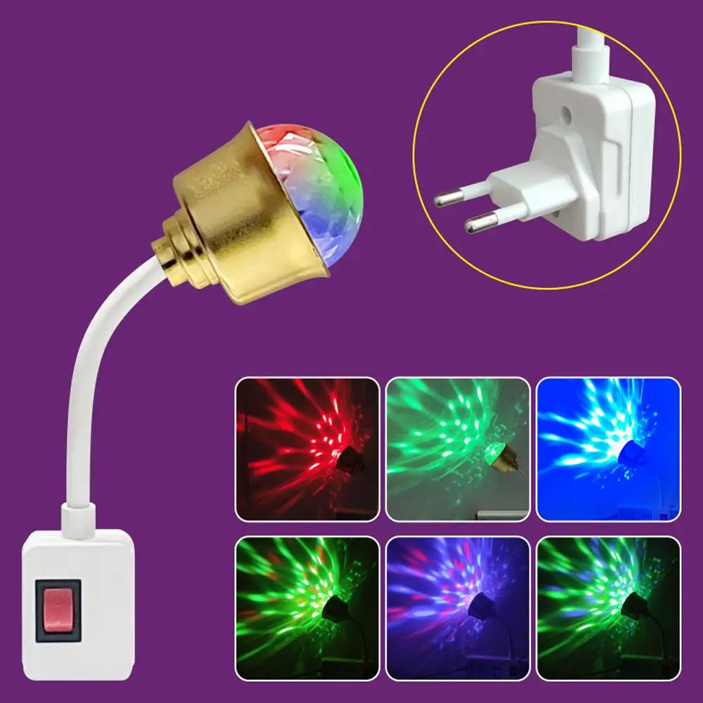 NEW Colorful Rotating Atmosphere 360 Magic Ball Bulb Aautomatic Stage Effect LED Lamp Night Light For DJ Disco KTV Dance Party