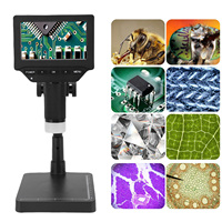 Digital Microscope 4.3 Inch Screen 1000x Magnification Digital Microscope Magnifier with LED Lights Stand for Electronics Repair