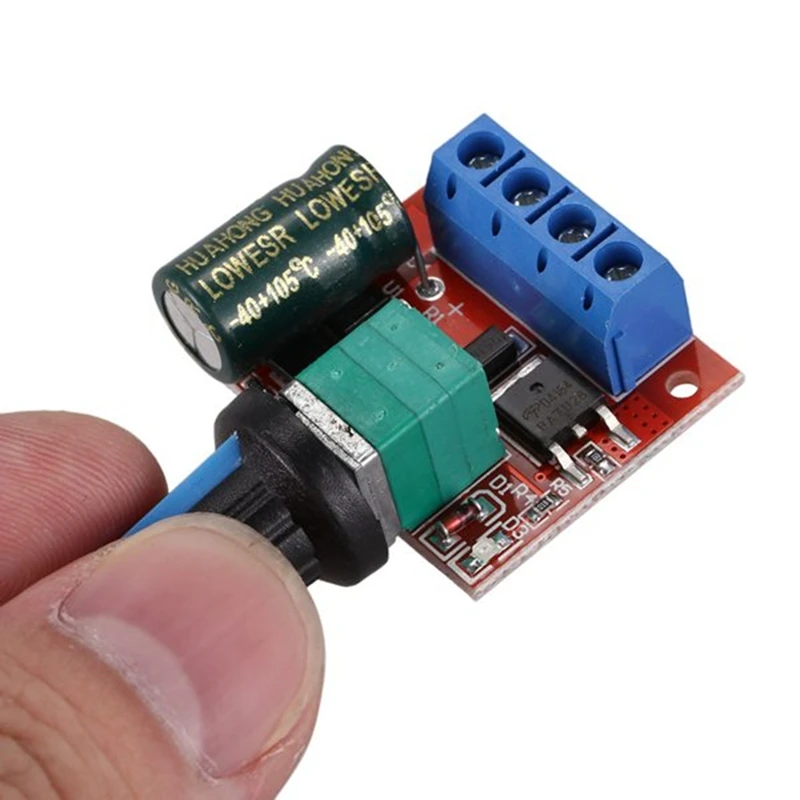 PWM DC Motor Governor 5V-35V Speed Switch 5A Switch Function LED Dimmer