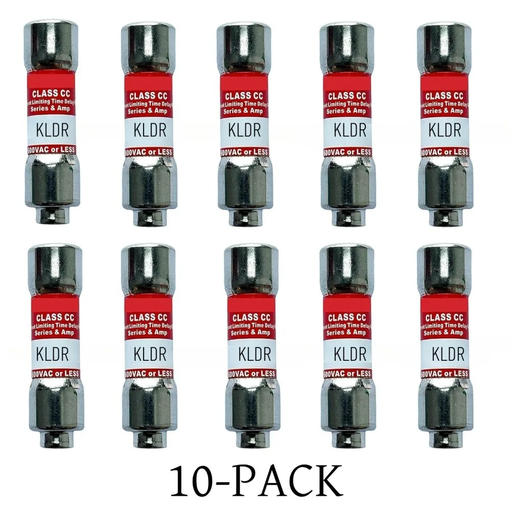 10Pcs/Box Brand New KLDR 3-1/2 Fuse, 3.5A 600VAC Class CC Midget Time Delay Fuse