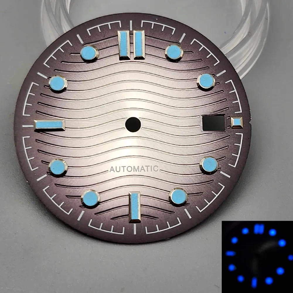 31 мм цветные шпильки, люминесцентный изменяемый циферблат с градиентом, адаптированный для движения Nh35