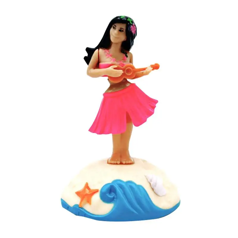 Hawaiian Girl Dashboard Doll Cartoon Car Dancing Shaking Head Girl Figurine Auto Trim Tabletop Ornaments Car accessory