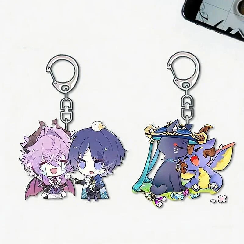 Game Durin Wanderer Kabukimono Balladeer Cosplay Keychain Kawaii Acrylic Keyring Key Chain Bag Accessories Prop