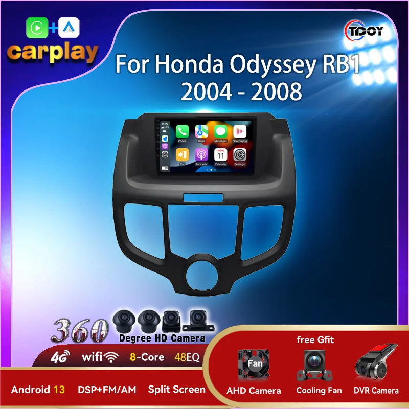 

Radio Car Stereo For HONDA Odyssey (RB1/RB2) 2004 - 2008 Android Auto Wireless Car Radio 8Core wifi Subwoofer 4G Car Stereo DSP