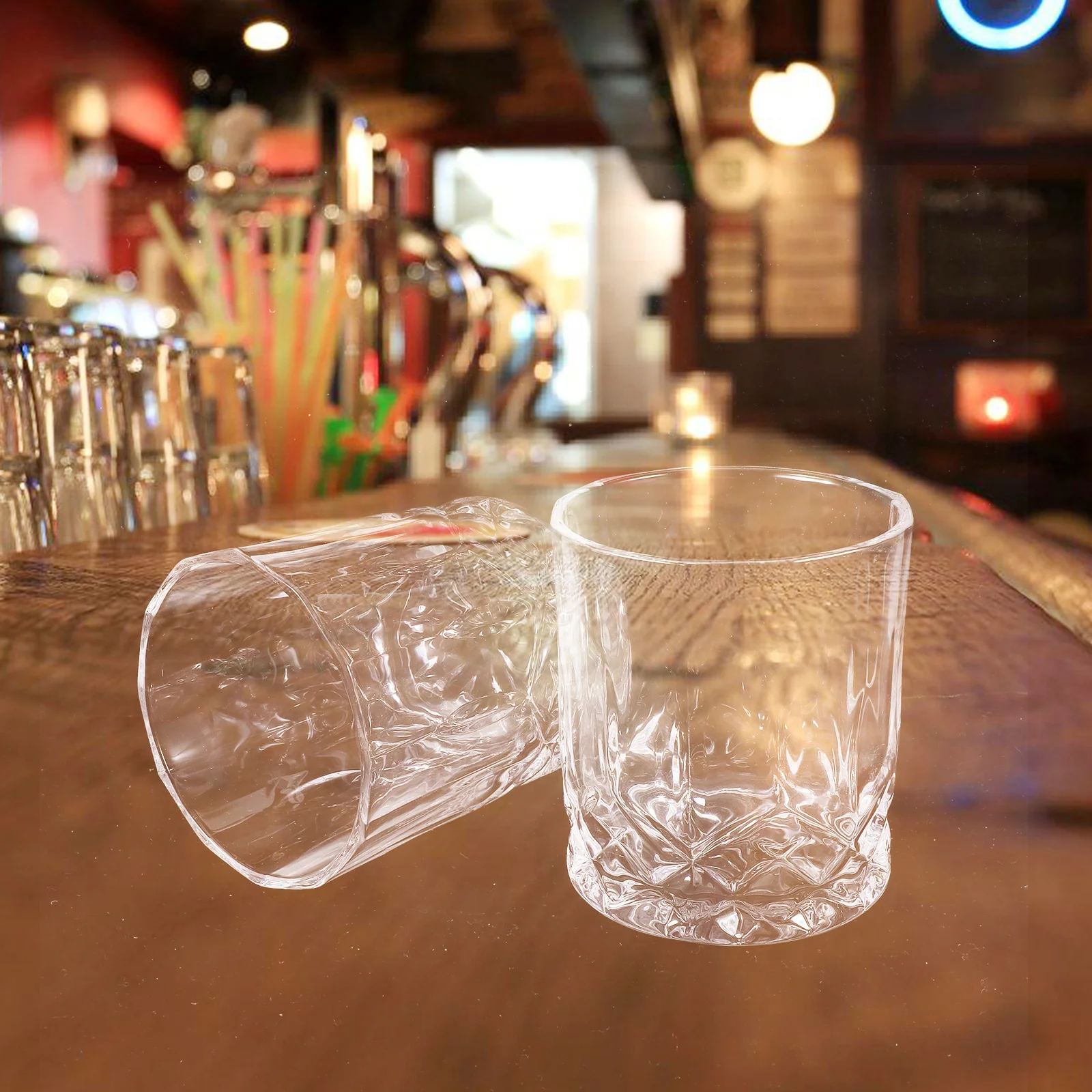 4Pcs Engraved Whisky Glass Delicate Multi-Function Wine Cups Household Bar Accessory Desktop Wine Glass Whisky Cup