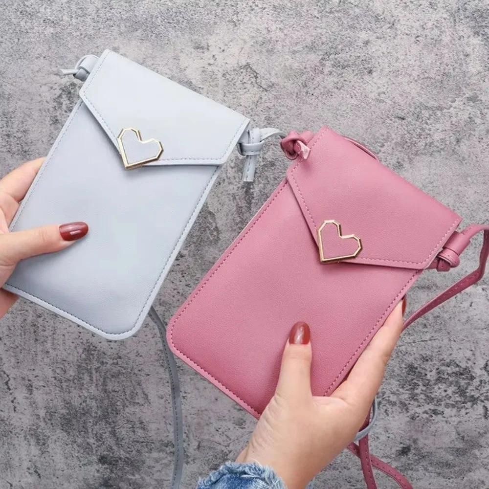 

PU Leather Touch Screen Phone Bag Large Capacity Multi Pocket Crossbody Bags Wallet Multifunctional Handbag Outdoor Activities