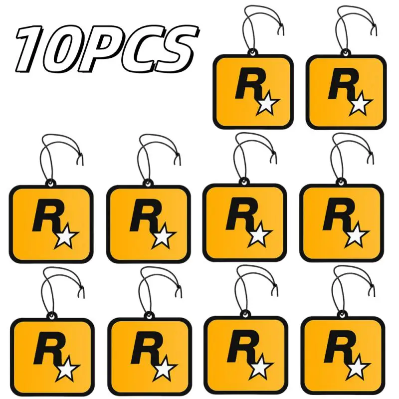 3~10Pcs Car Rockstar Fragrance Tablets Car Interior Pendant Pendant Air Freshener Aromatherapy Essential Oil Hanging Decoration