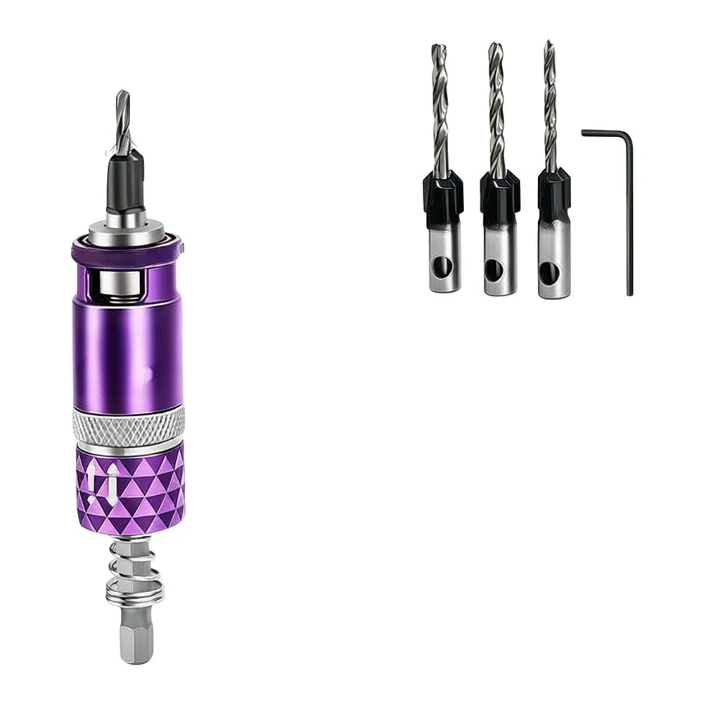 Adjustable Semi-Auto Countersink Drill Bit Set For Hardwood MDF Plywood Carpentry DIY Woodworking Power Tool Accessories