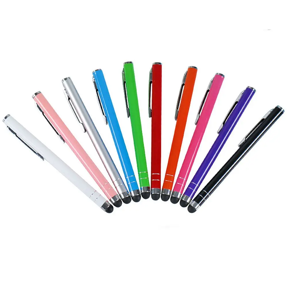 Universal 10 Colors For IPad IPhone PC Mobile Phone Metal Capactive Pen Tablet Stylus Touch Screen Pen