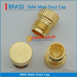 1X Pcs SMA Male Dust Cap Resistor RF coaxial Terminator Dust Cap Protective Cover Brass Adapters Nickel & Gold plating