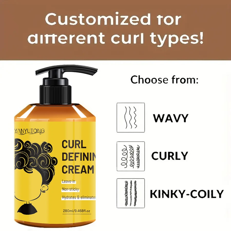 280ml Lockenstyling-Creme, Feuchtigkeitsspendende und Glättende Formel, Verbessert die Elastizität und den Glanz von Locken, Leicht zu Fixieren – Detail 9