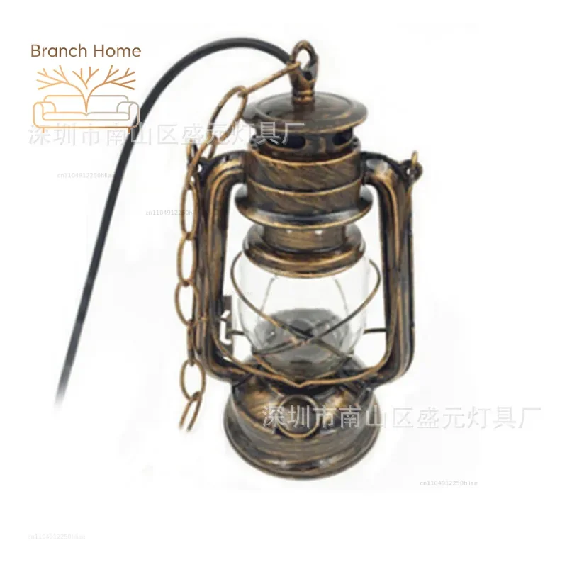 vintage-nostalgic-lantern-lamp-pendant-light-bar-entranceway-lamp-e27-lamp-base-antique-brown-color
